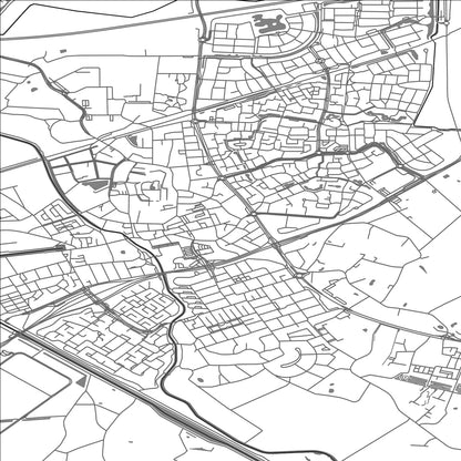 ROAD MAP OF VEGHEL, NETHERLANDS BY MAPBAKES