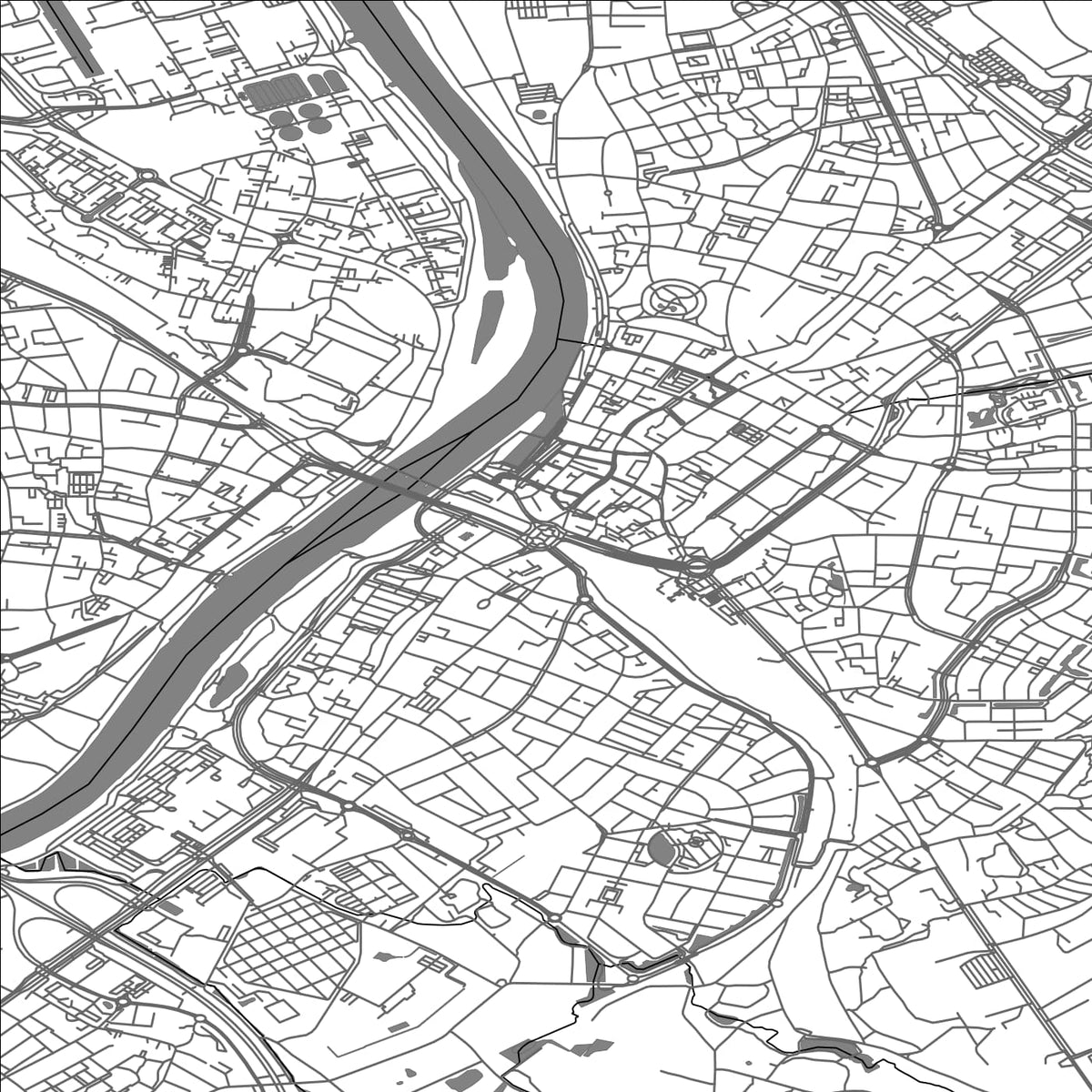 ROAD MAP OF VENLO, NETHERLANDS BY MAPBAKES