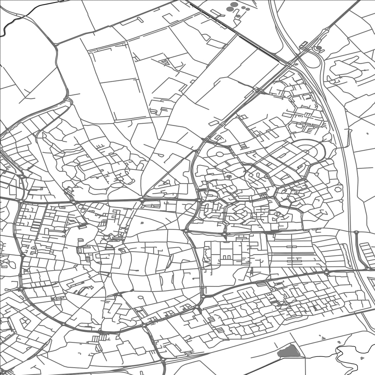 ROAD MAP OF VENRAY, NETHERLANDS BY MAPBAKES