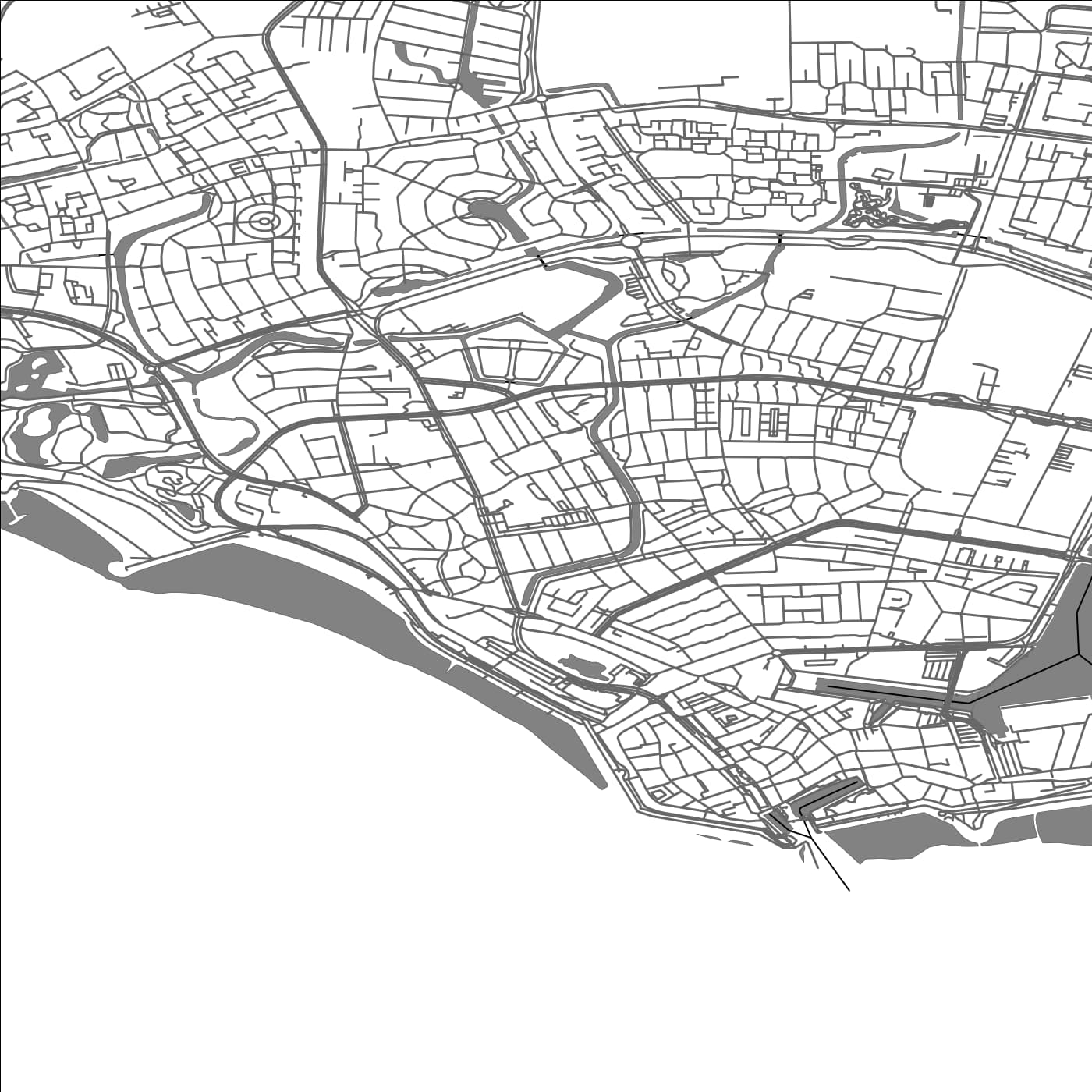 ROAD MAP OF VLISSINGEN, NETHERLANDS BY MAPBAKES