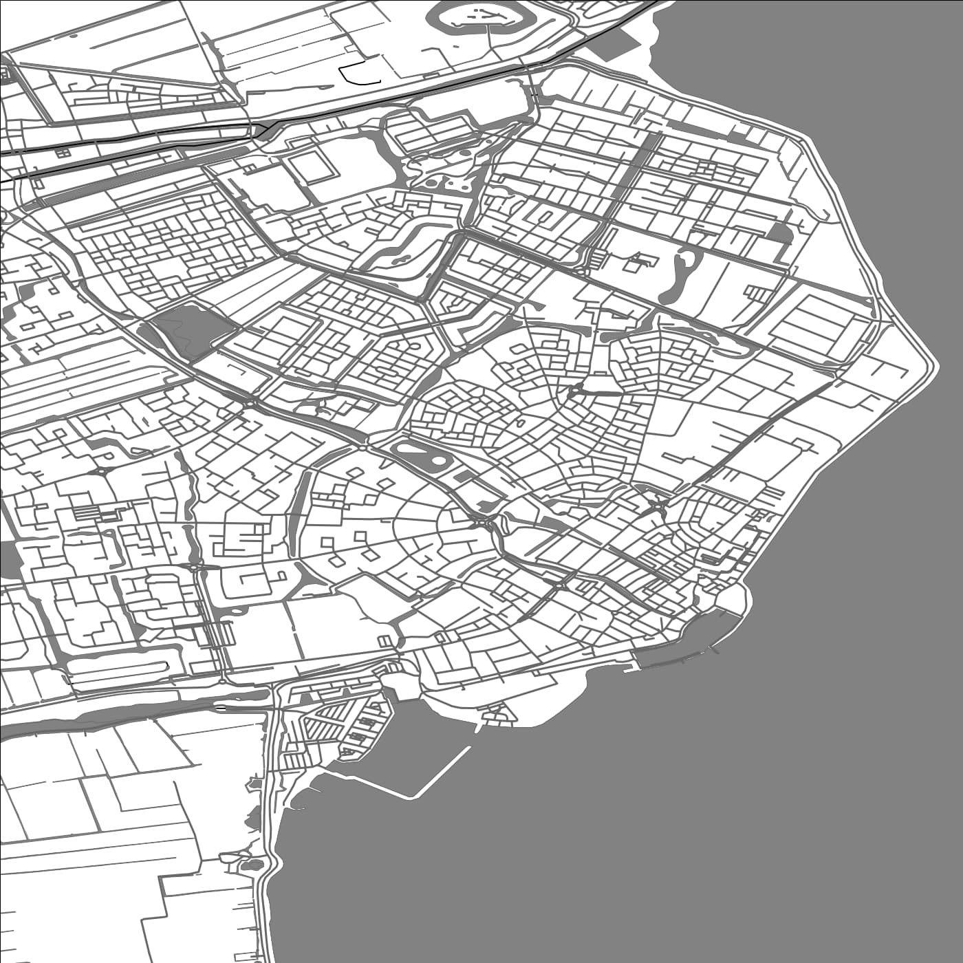 ROAD MAP OF VOLENDAM, NETHERLANDS BY MAPBAKES