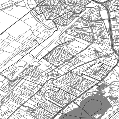 ROAD MAP OF VOORSCHOTEN, NETHERLANDS BY MAPBAKES