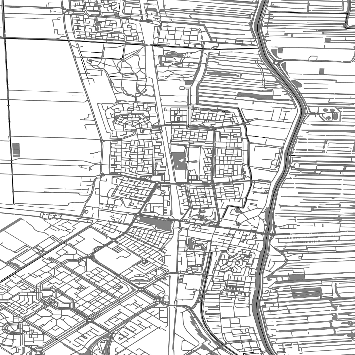 ROAD MAP OF WADDINXVEEN, NETHERLANDS BY MAPBAKES