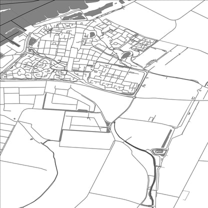 ROAD MAP OF WERKENDAM, NETHERLANDS BY MAPBAKES