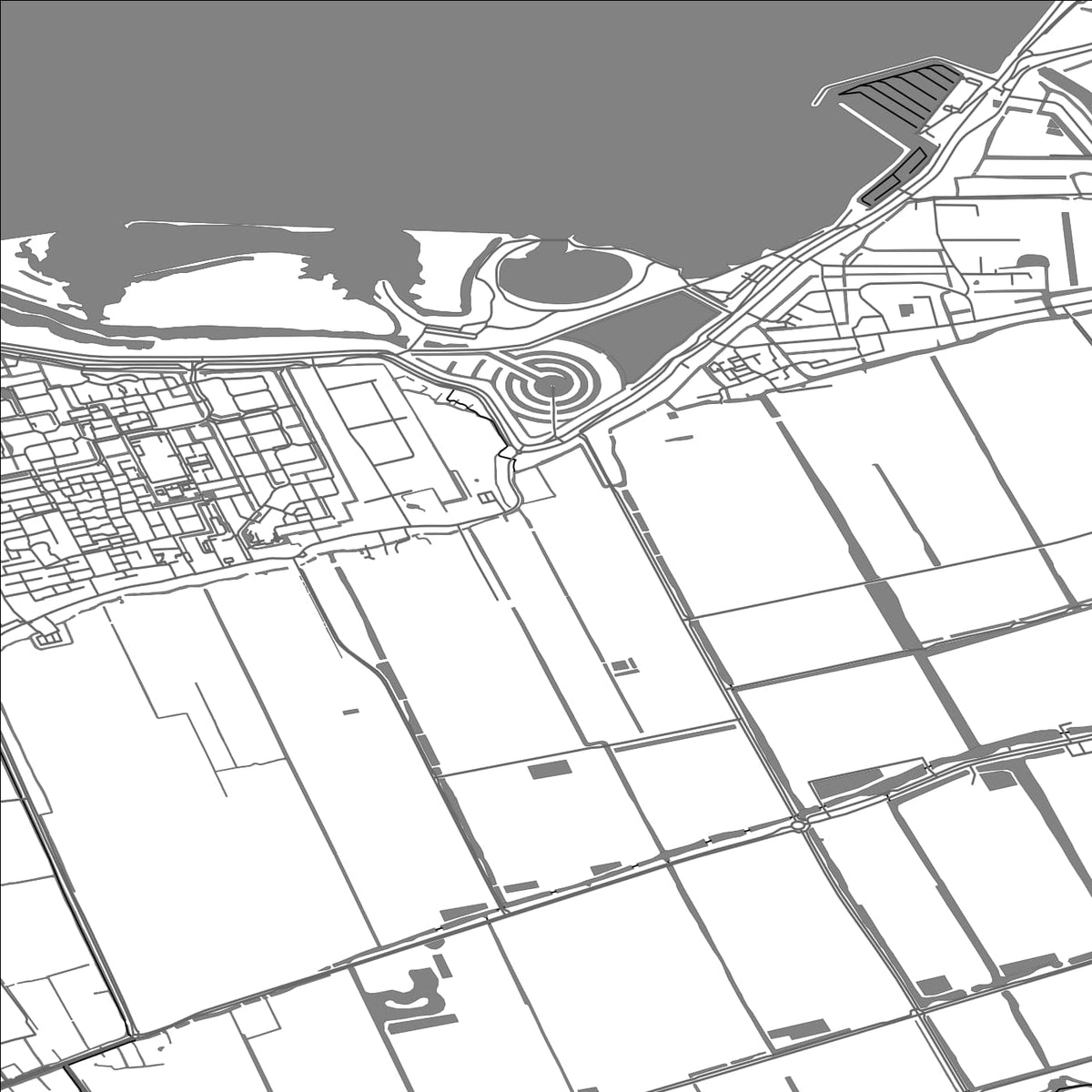 ROAD MAP OF WERVERSHOOF, NETHERLANDS BY MAPBAKES