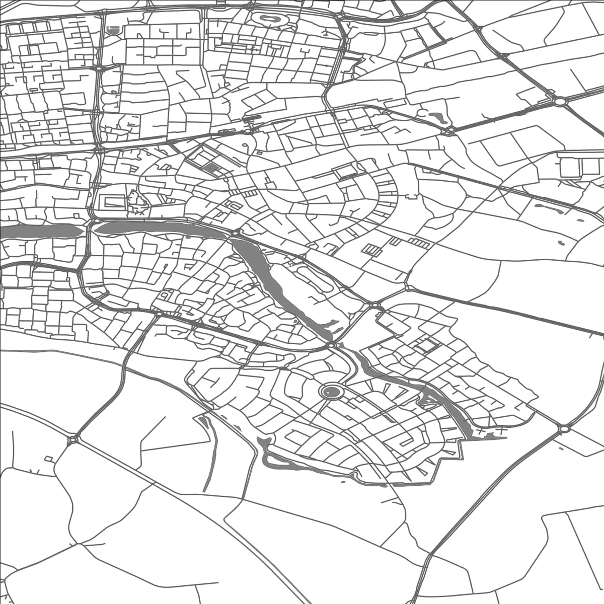 ROAD MAP OF WIJCHEN, NETHERLANDS BY MAPBAKES