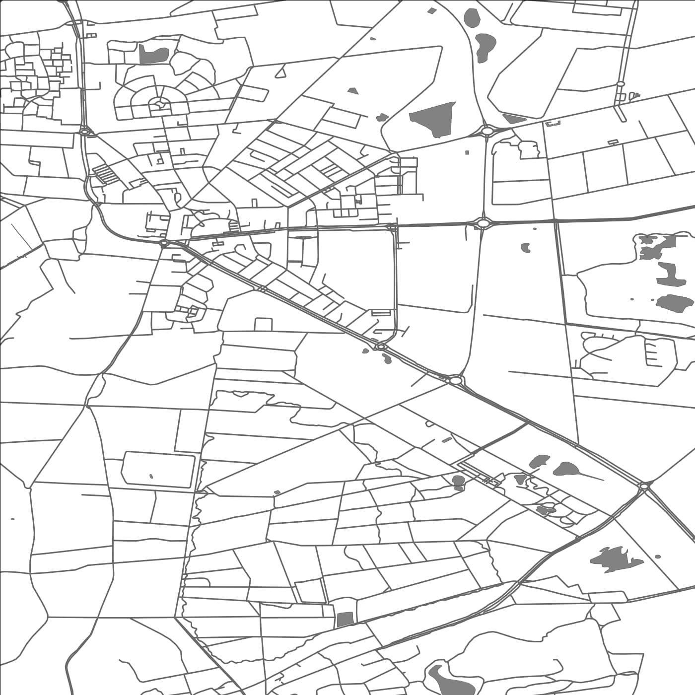 ROAD MAP OF WOENSDRECHT, NETHERLANDS BY MAPBAKES