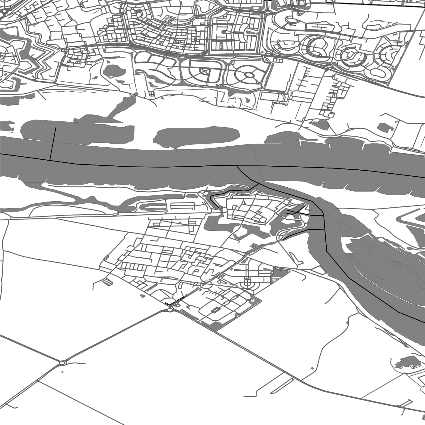 ROAD MAP OF WOUDRICHEM, NETHERLANDS BY MAPBAKES