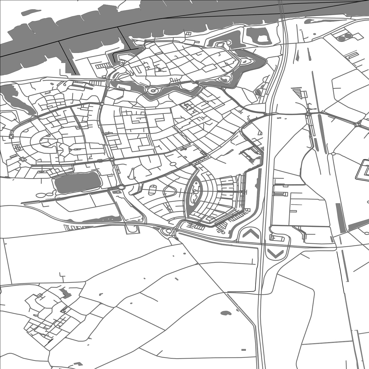 ROAD MAP OF ZALTBOMMEL, NETHERLANDS BY MAPBAKES