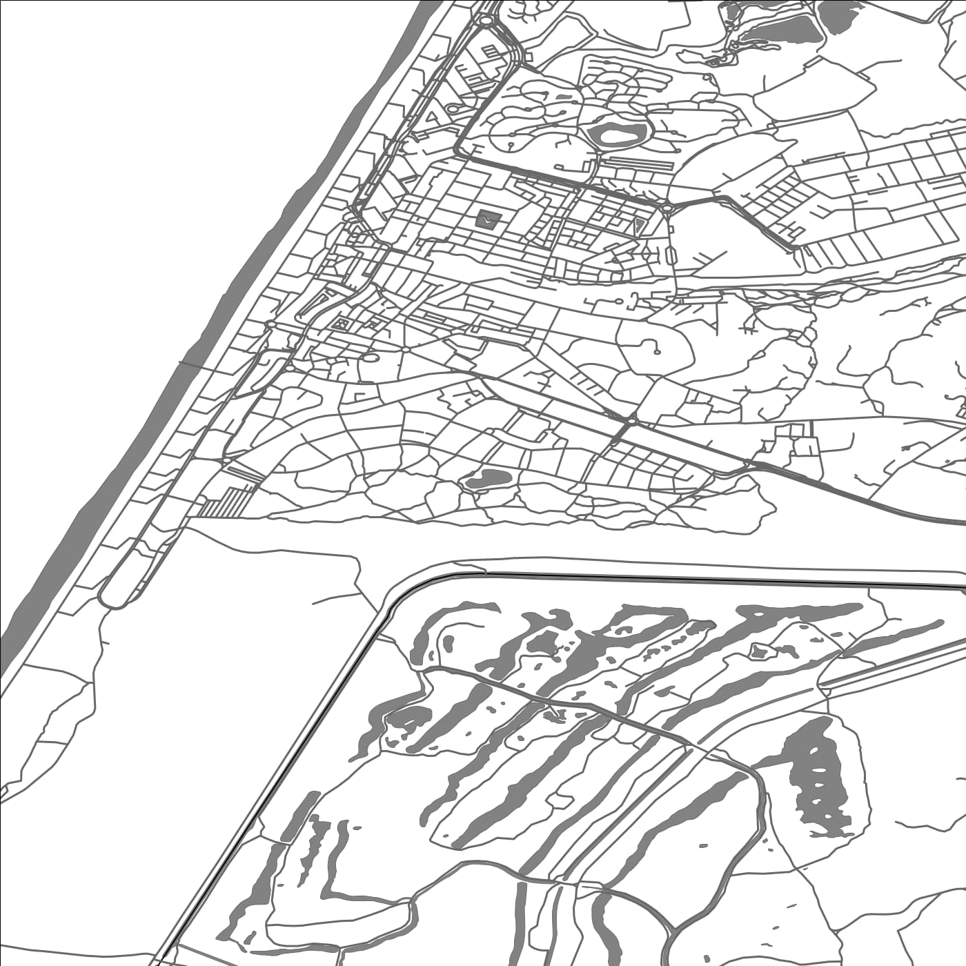 ROAD MAP OF ZANDVOORT, NETHERLANDS BY MAPBAKES