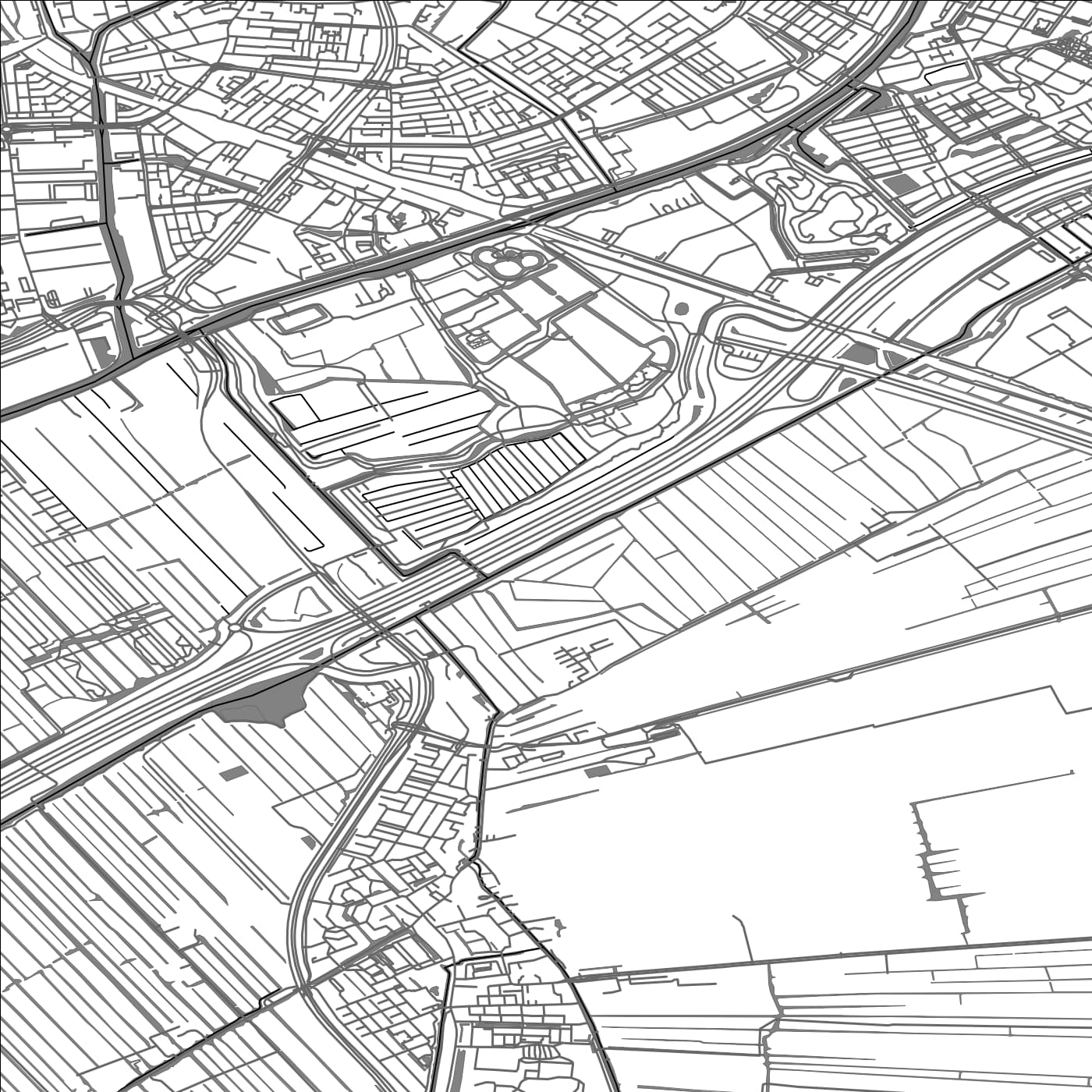 ROAD MAP OF ZOETERWOUDE, NETHERLANDS BY MAPBAKES