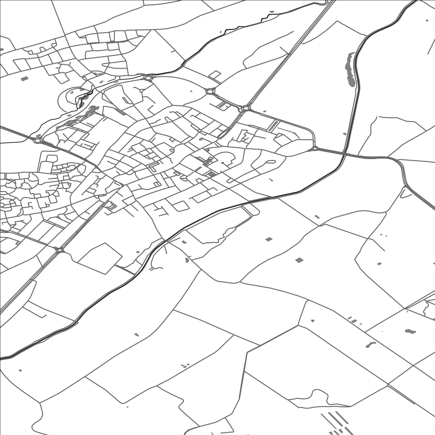 ROAD MAP OF ZUNDERT, NETHERLANDS BY MAPBAKES