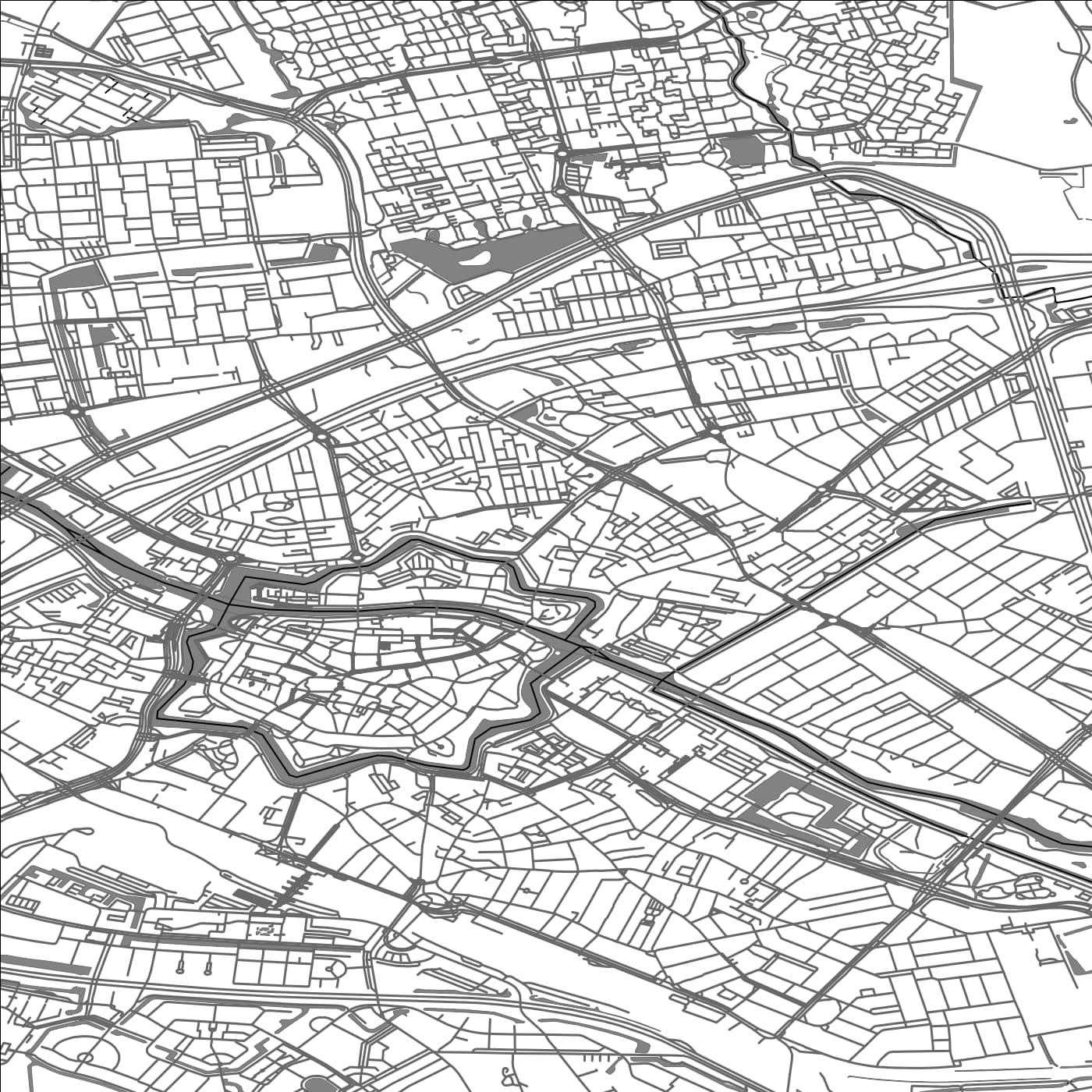 ROAD MAP OF ZWOLLE, NETHERLANDS BY MAPBAKES