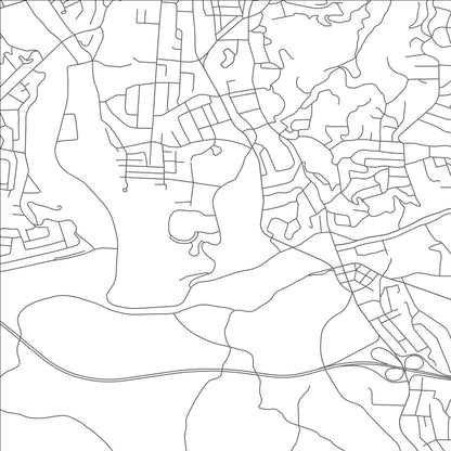 ROAD MAP OF ASHEVILLE, NORTH CAROLINA BY MAPBAKES