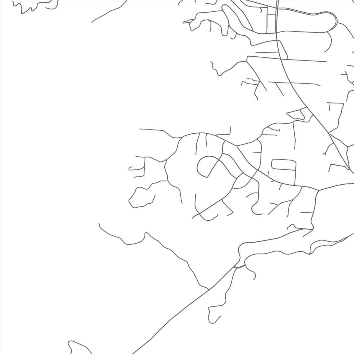 ROAD MAP OF BENT CREEK, NORTH CAROLINA BY MAPBAKES