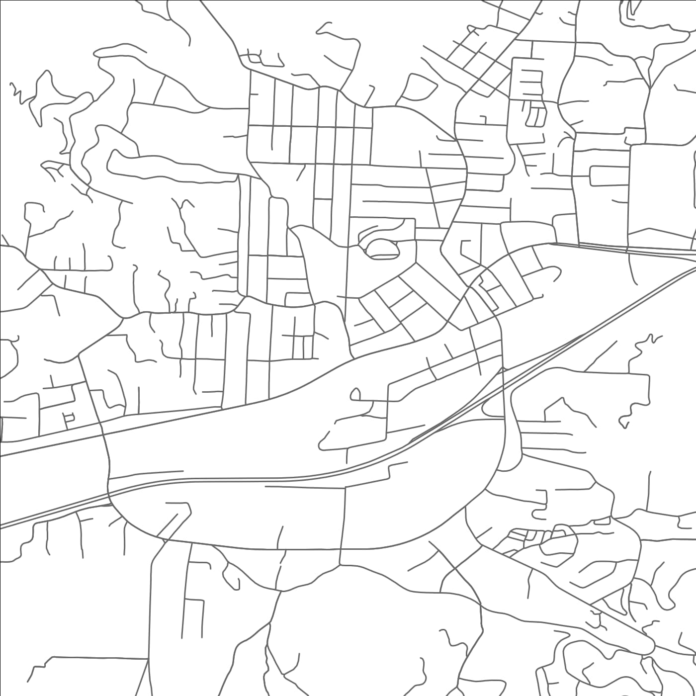 ROAD MAP OF BLACK MOUNTAIN, NORTH CAROLINA BY MAPBAKES