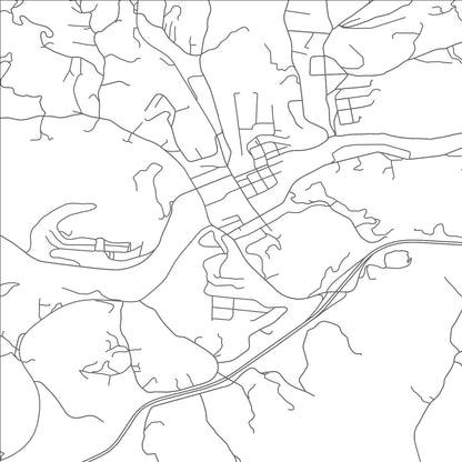 ROAD MAP OF BRYSON CITY, NORTH CAROLINA BY MAPBAKES