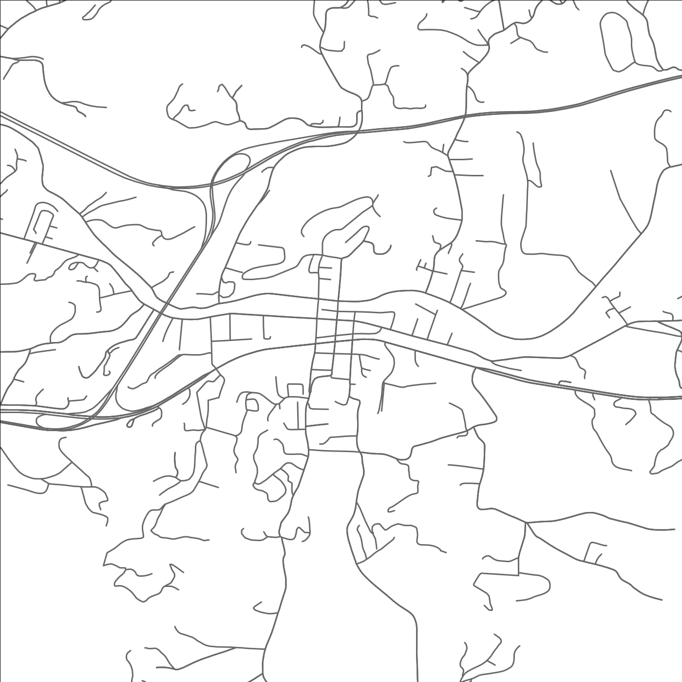 ROAD MAP OF CLYDE, NORTH CAROLINA BY MAPBAKES