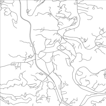 ROAD MAP OF CULLOWHEE, NORTH CAROLINA BY MAPBAKES