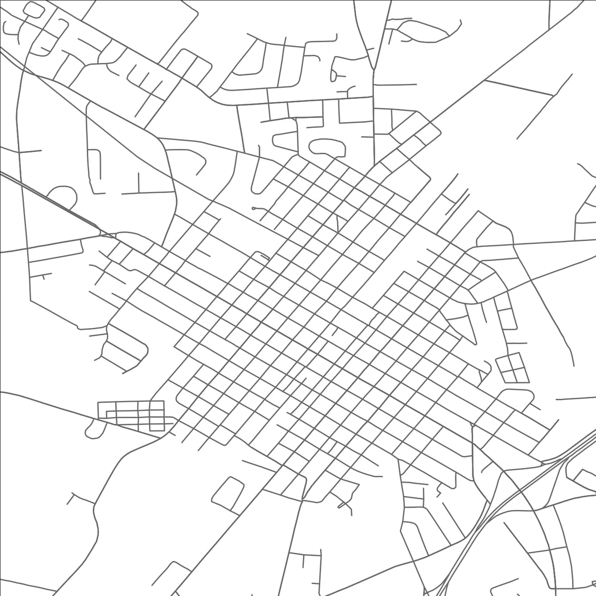 ROAD MAP OF DUNN, NORTH CAROLINA BY MAPBAKES