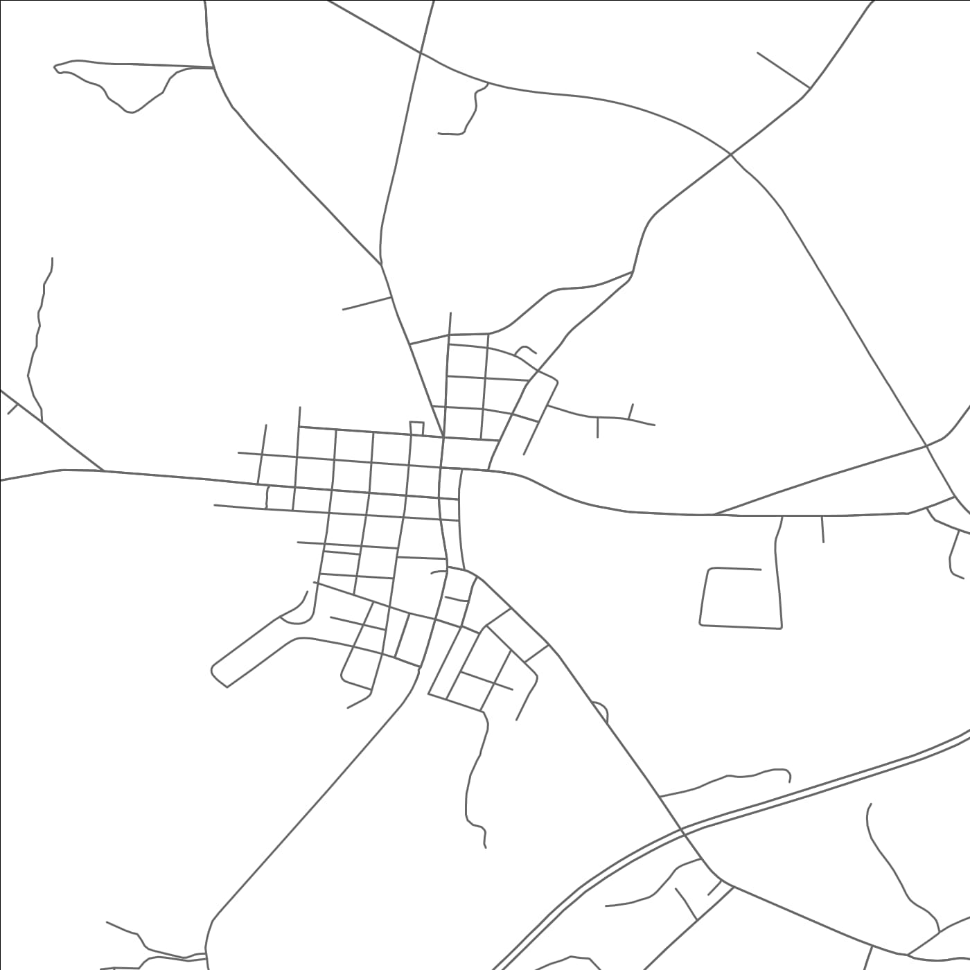 ROAD MAP OF ELLERBE, NORTH CAROLINA BY MAPBAKES