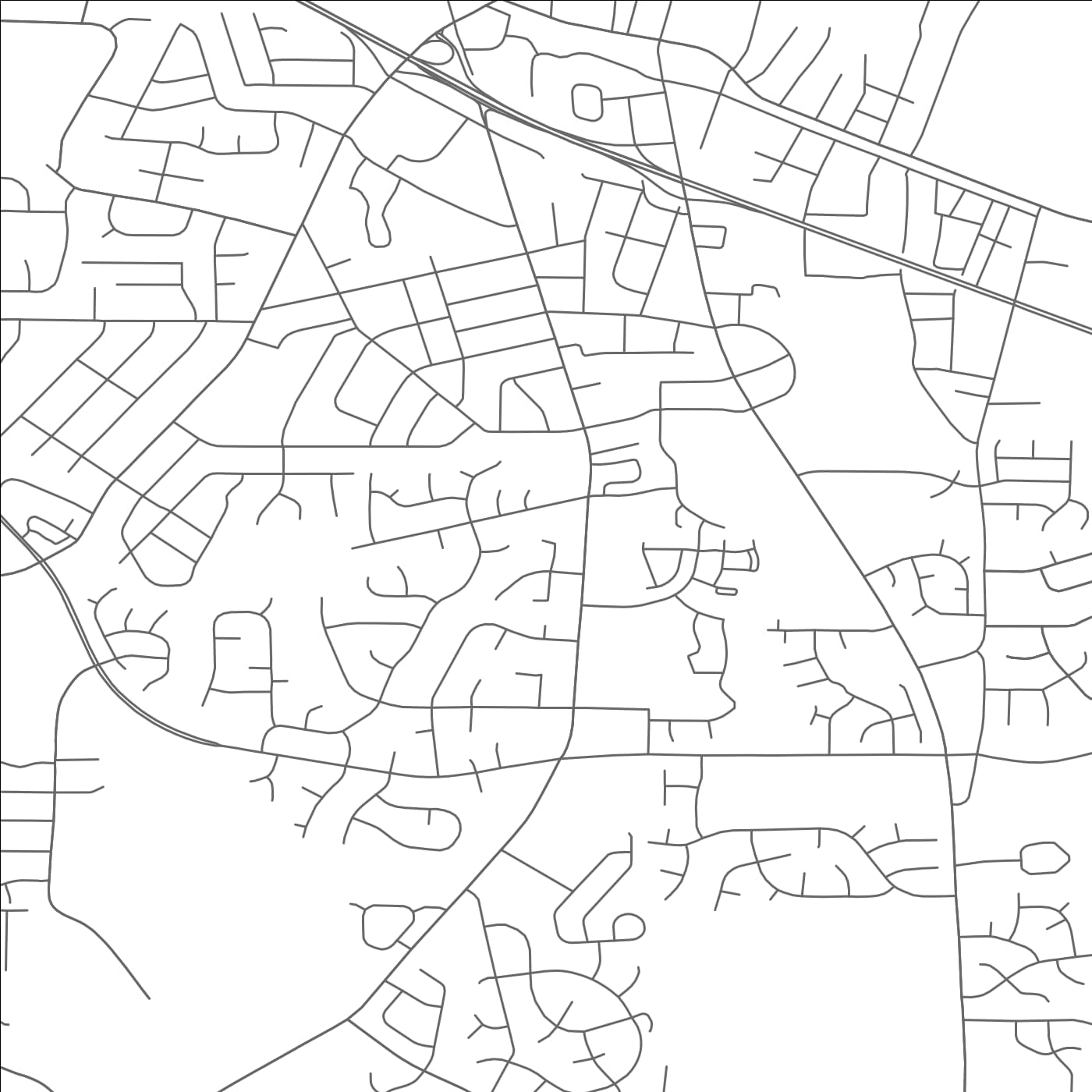 ROAD MAP OF GARNER, NORTH CAROLINA BY MAPBAKES