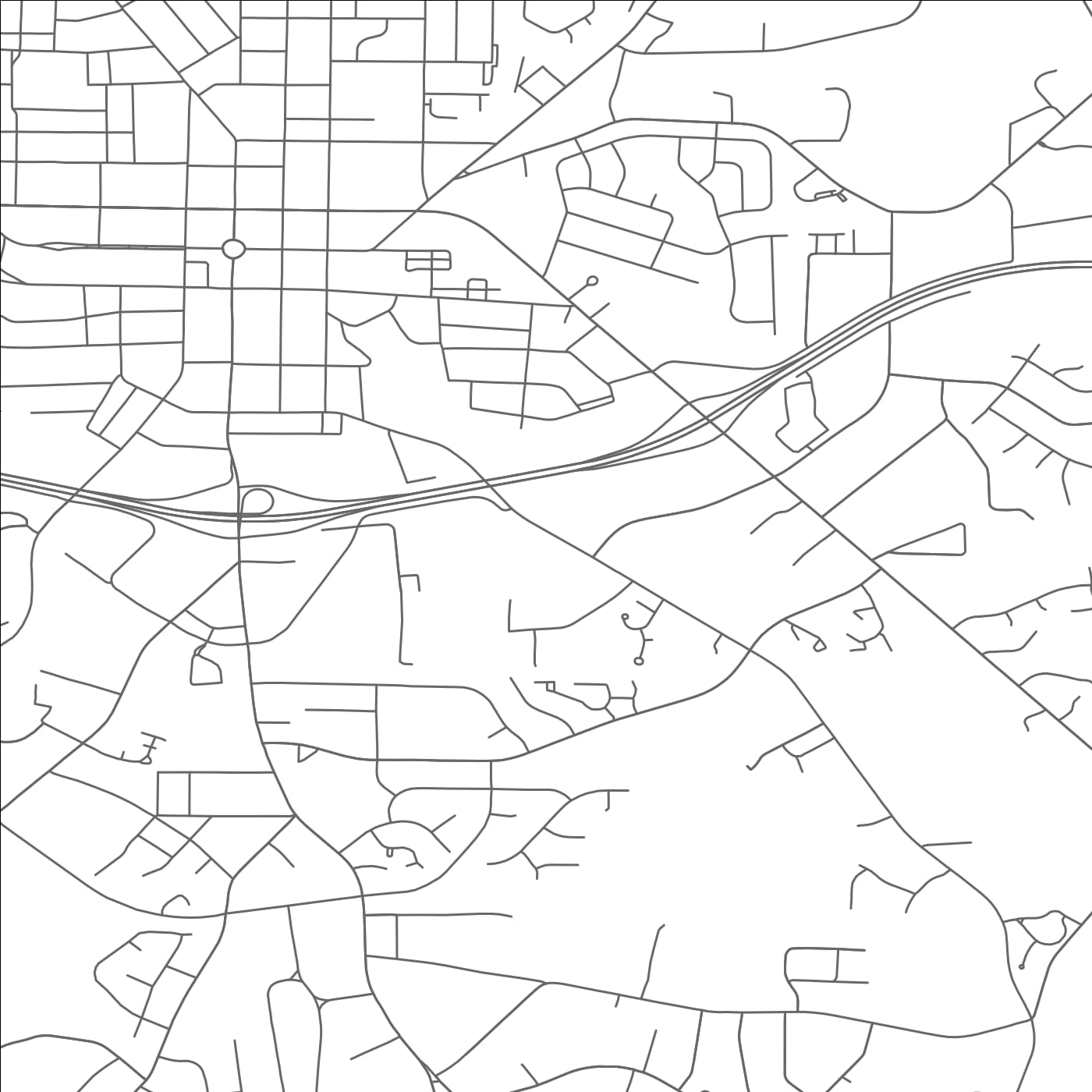 ROAD MAP OF GRAHAM, NORTH CAROLINA BY MAPBAKES