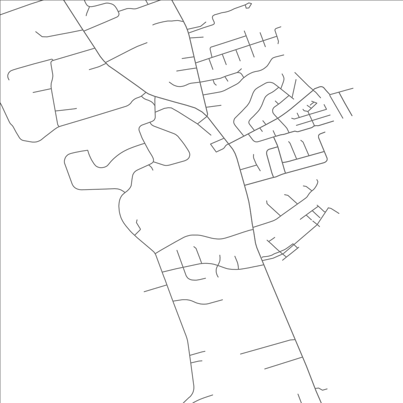 ROAD MAP OF GRANDY, NORTH CAROLINA BY MAPBAKES