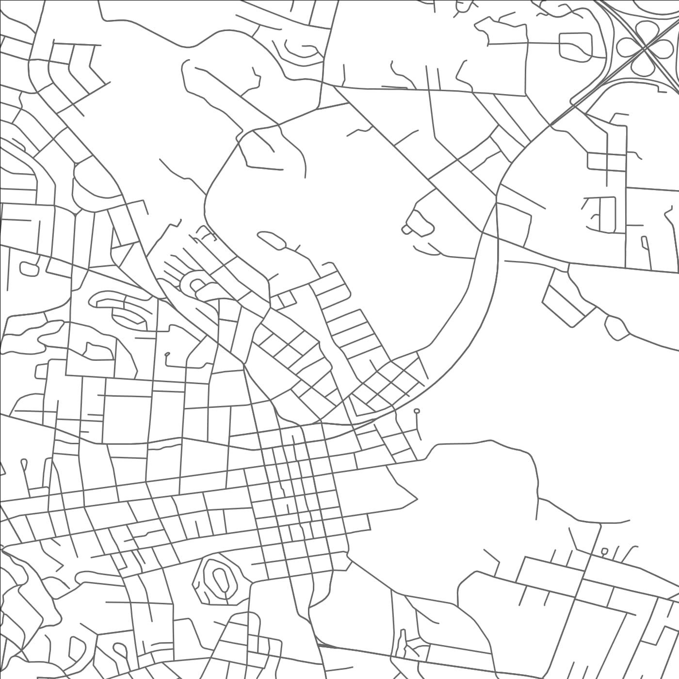 ROAD MAP OF HENDERSONVILLE, NORTH CAROLINA BY MAPBAKES