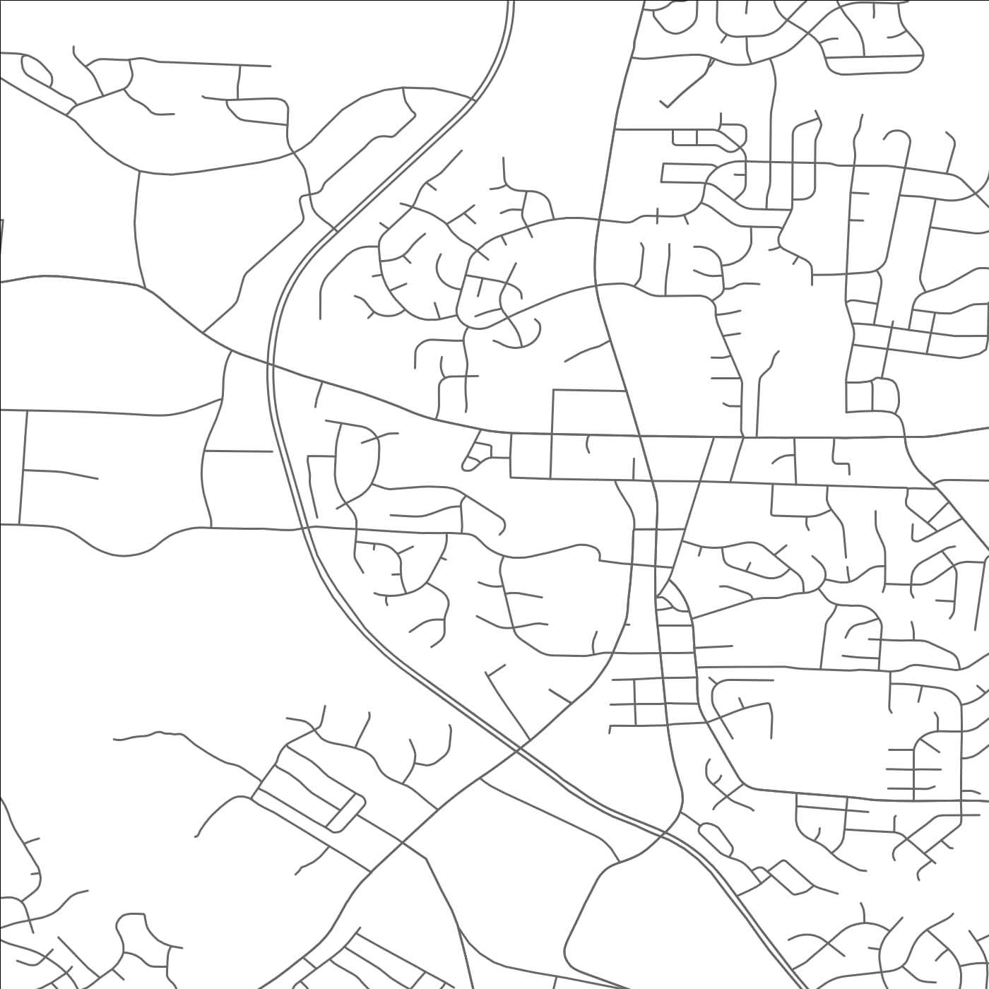 ROAD MAP OF HOLLY SPRINGS, NORTH CAROLINA BY MAPBAKES