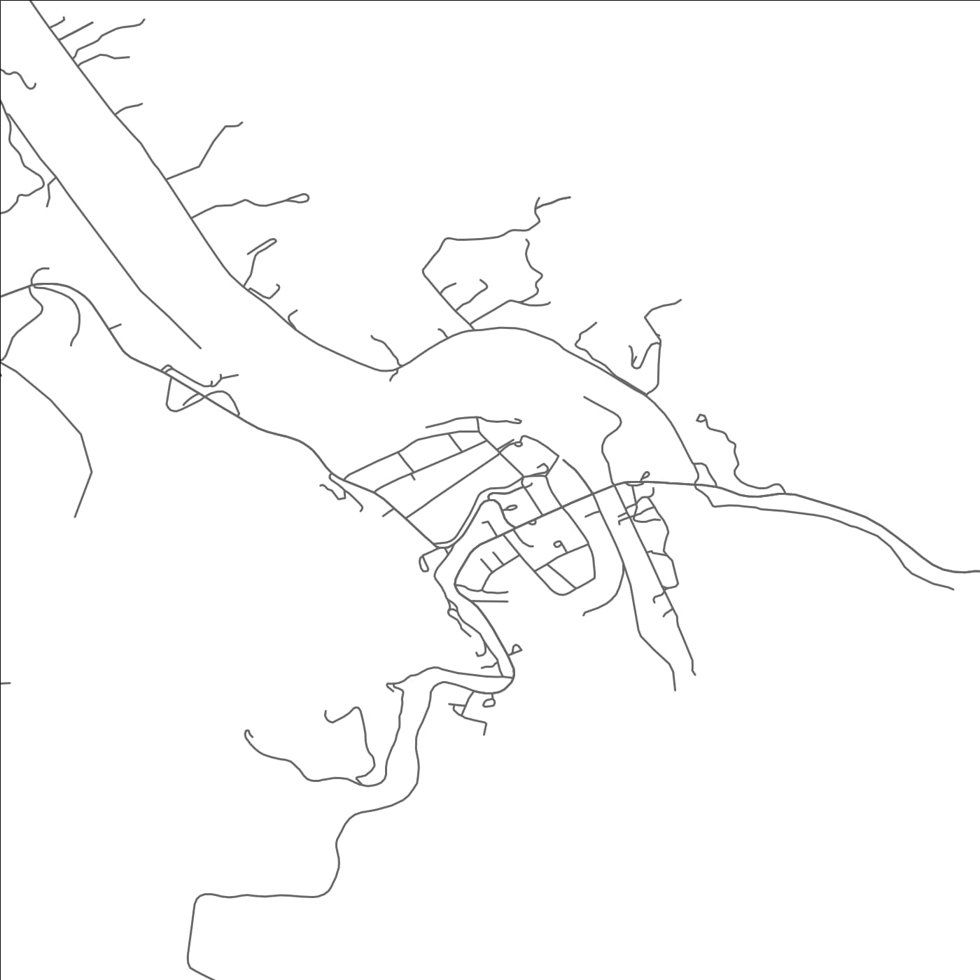 ROAD MAP OF HOT SPRINGS, NORTH CAROLINA BY MAPBAKES