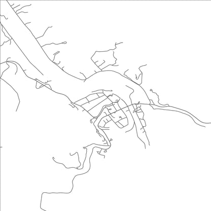 ROAD MAP OF HOT SPRINGS, NORTH CAROLINA BY MAPBAKES