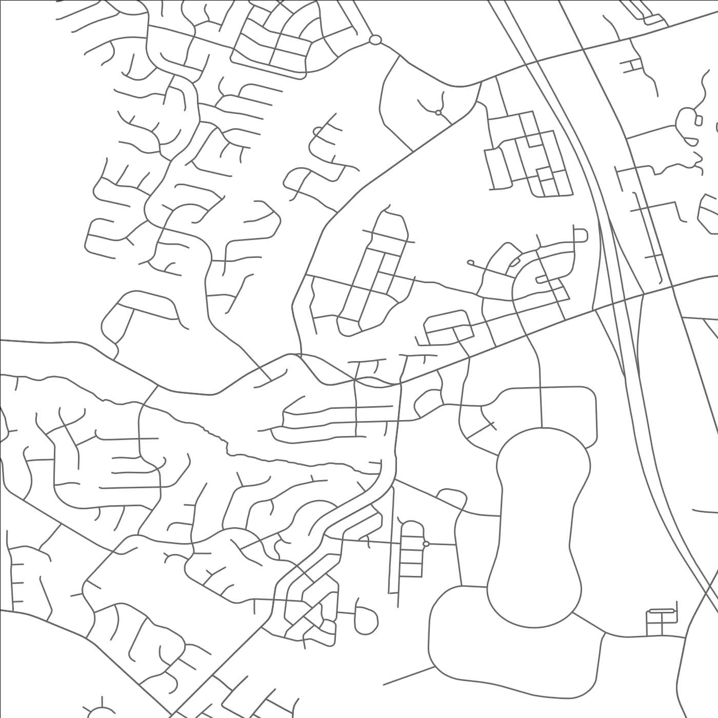 ROAD MAP OF HUNTERSVILLE, NORTH CAROLINA BY MAPBAKES