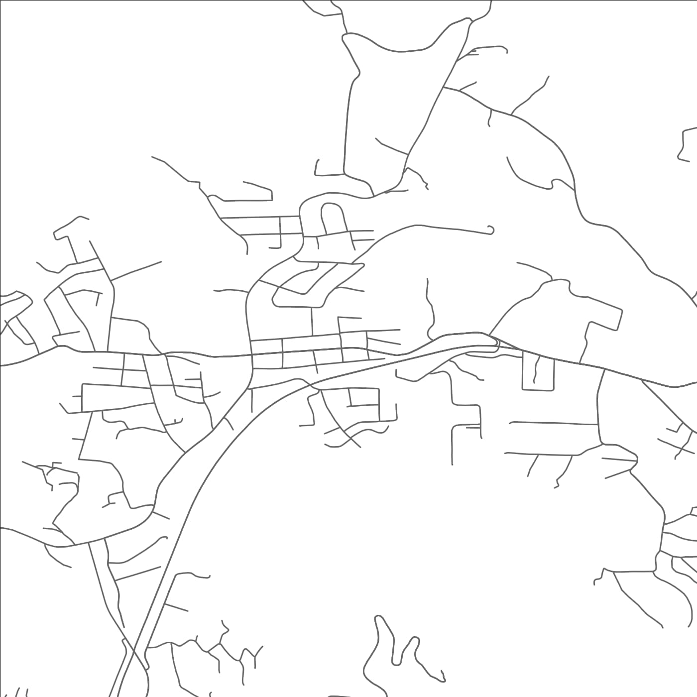 ROAD MAP OF JEFFERSON, NORTH CAROLINA BY MAPBAKES