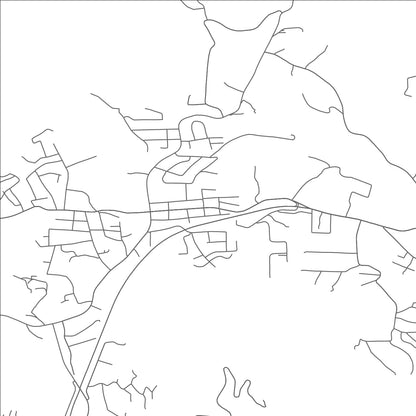 ROAD MAP OF JEFFERSON, NORTH CAROLINA BY MAPBAKES