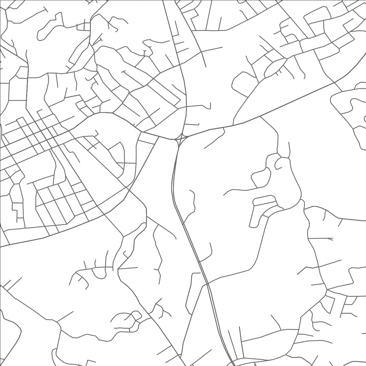 ROAD MAP OF LENOIR, NORTH CAROLINA BY MAPBAKES