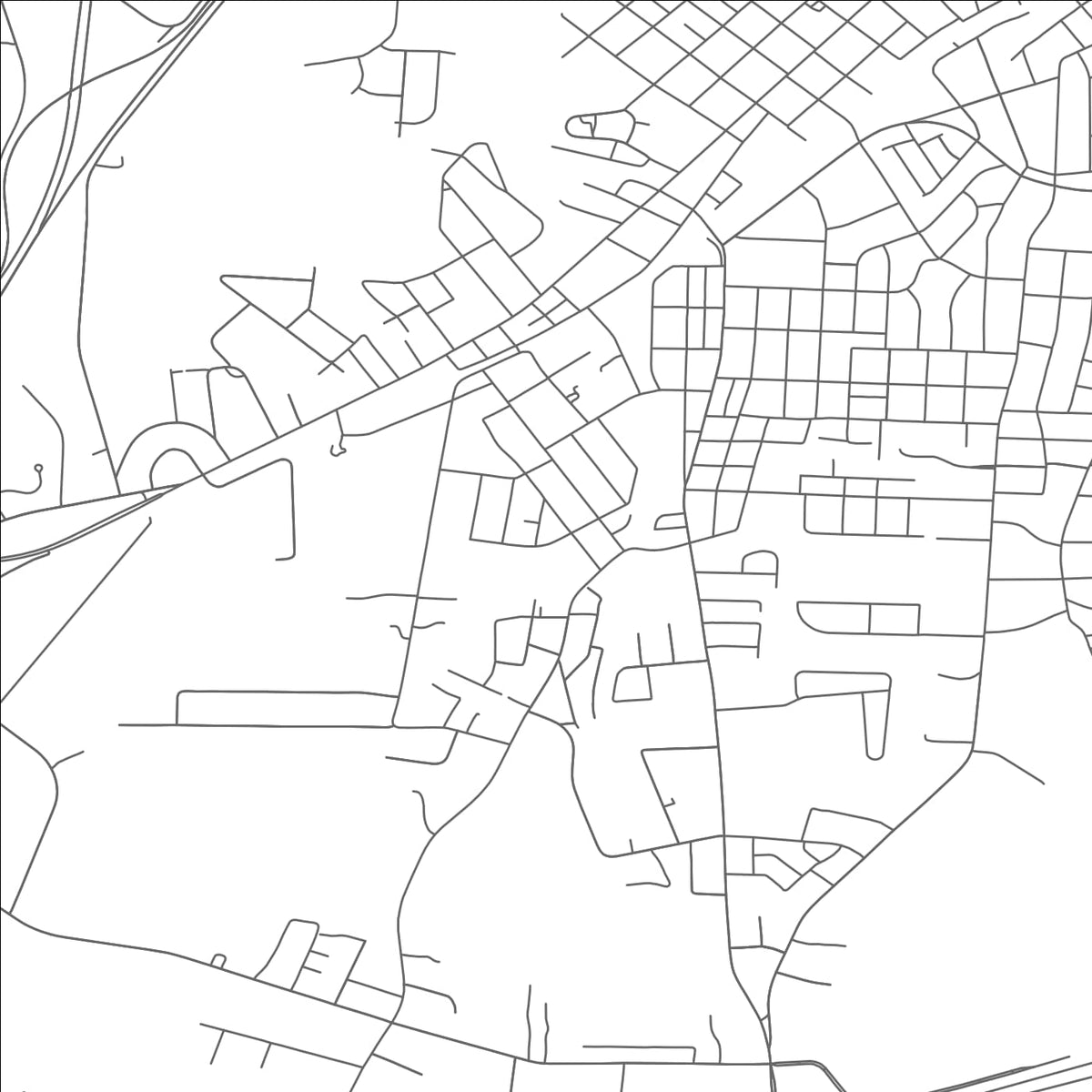 ROAD MAP OF LEXINGTON, NORTH CAROLINA BY MAPBAKES
