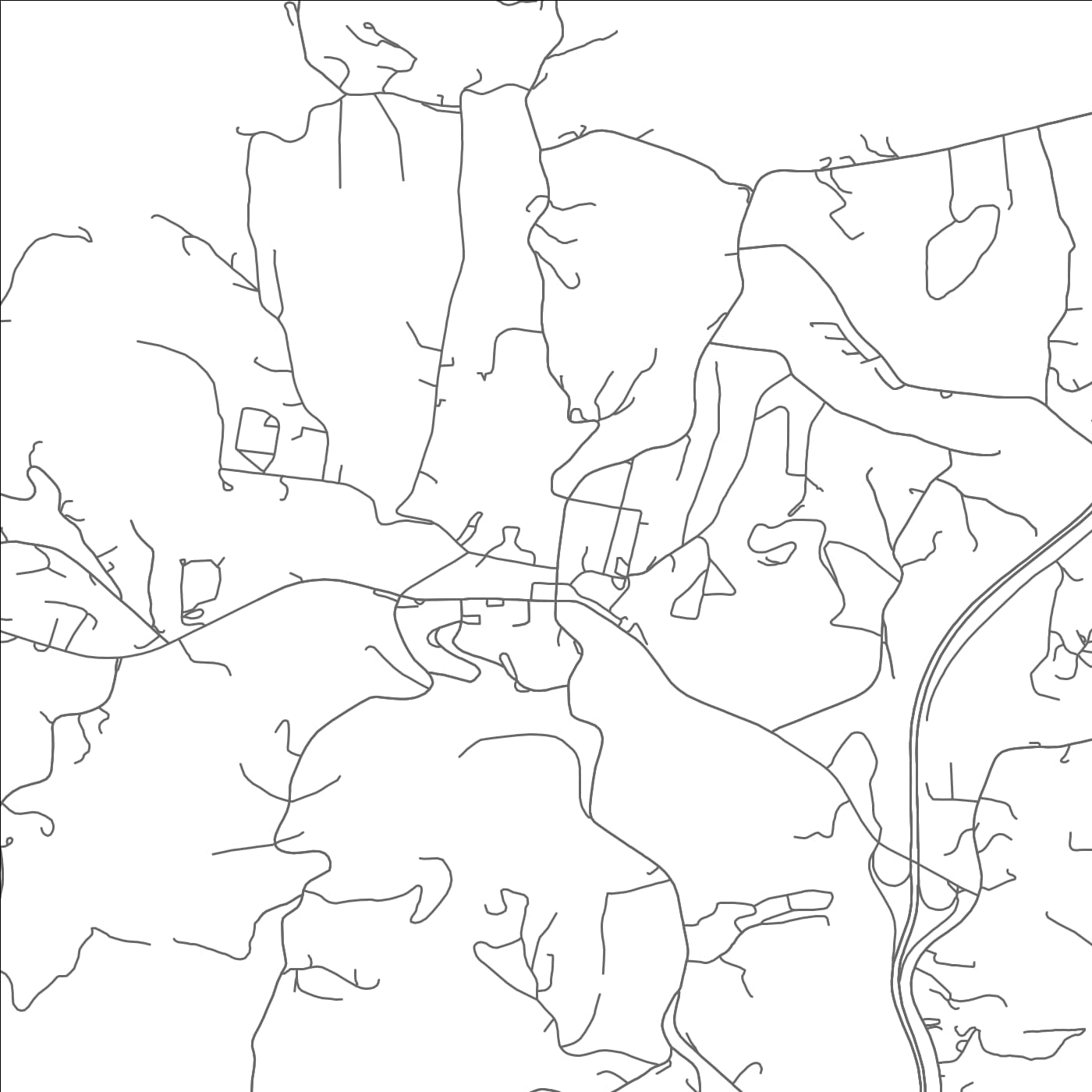 ROAD MAP OF MARS HILL, NORTH CAROLINA BY MAPBAKES