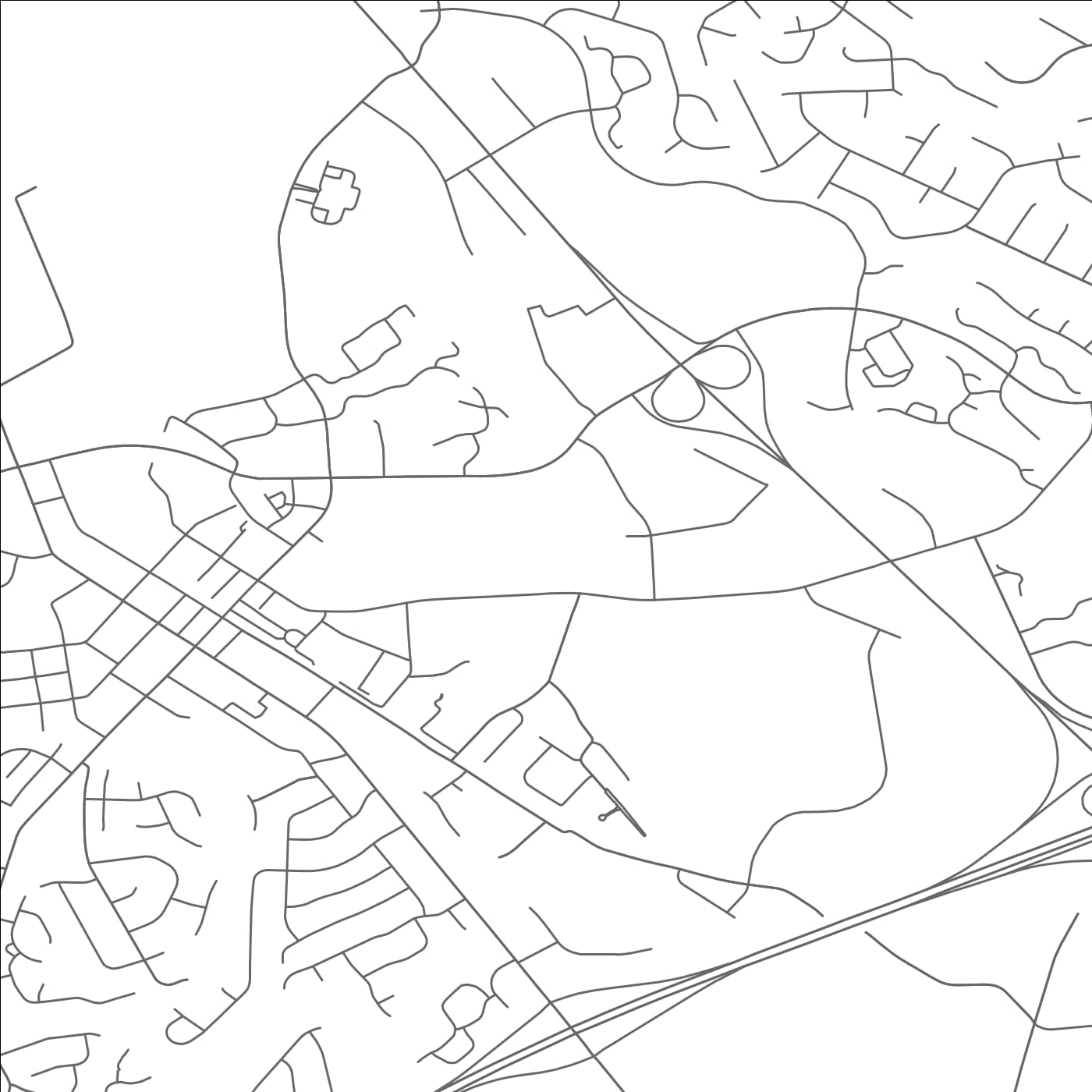 ROAD MAP OF MATTHEWS, NORTH CAROLINA BY MAPBAKES