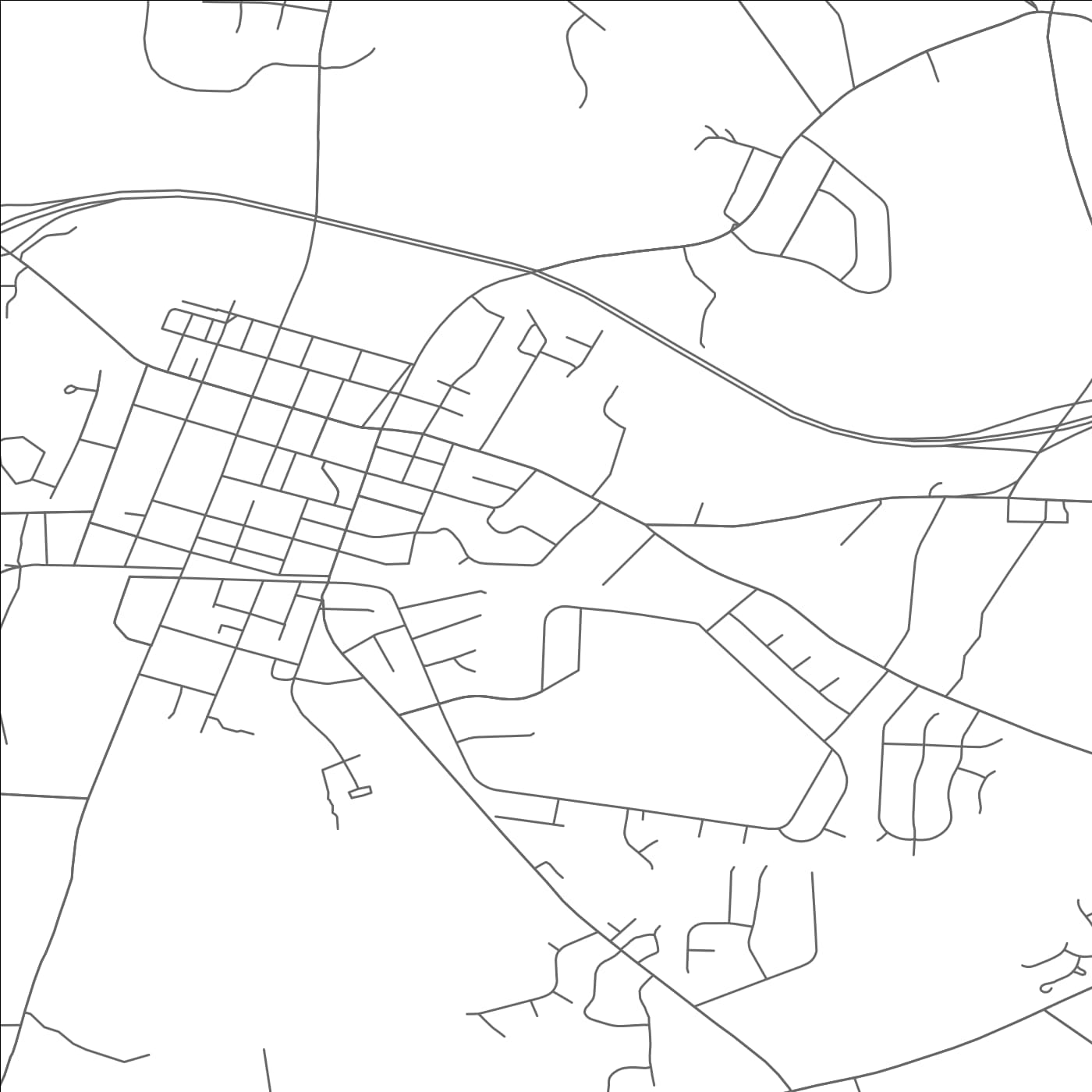 ROAD MAP OF NASHVILLE, NORTH CAROLINA BY MAPBAKES