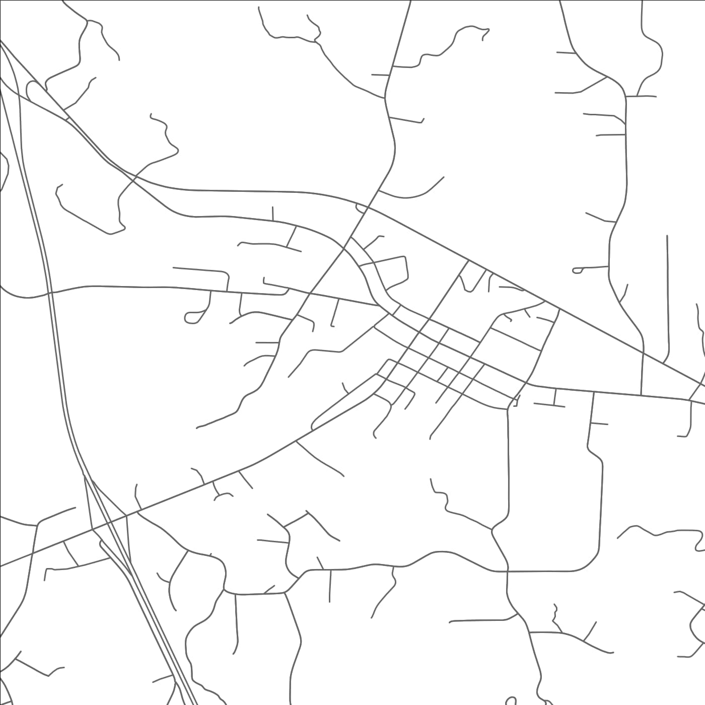 ROAD MAP OF PILOT MOUNTAIN, NORTH CAROLINA BY MAPBAKES