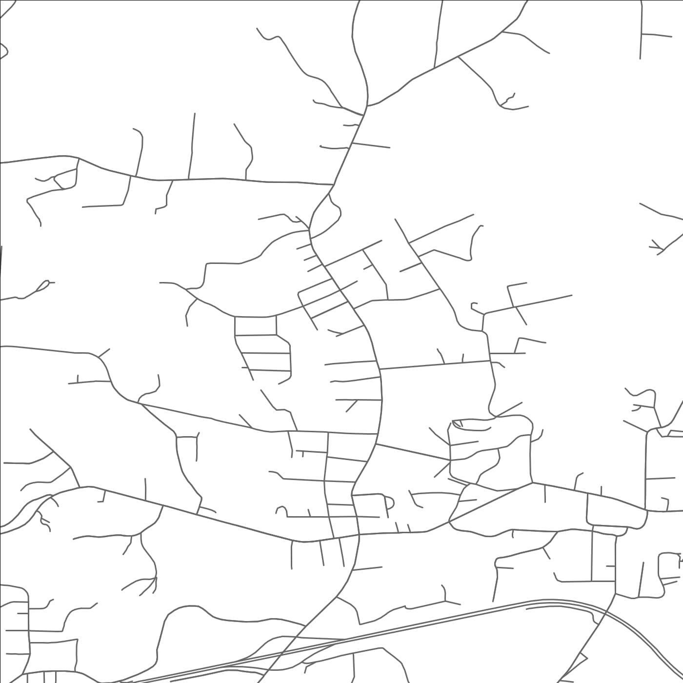 ROAD MAP OF RUTHERFORD COLLEGE, NORTH CAROLINA BY MAPBAKES