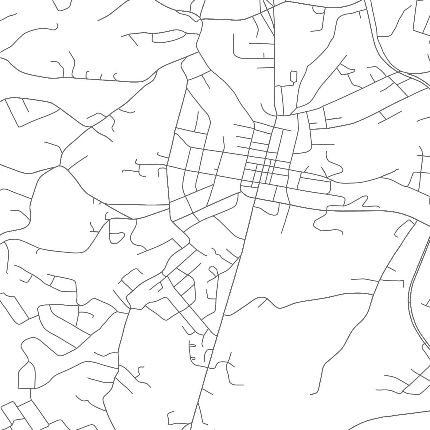 ROAD MAP OF RUTHERFORDTON, NORTH CAROLINA BY MAPBAKES