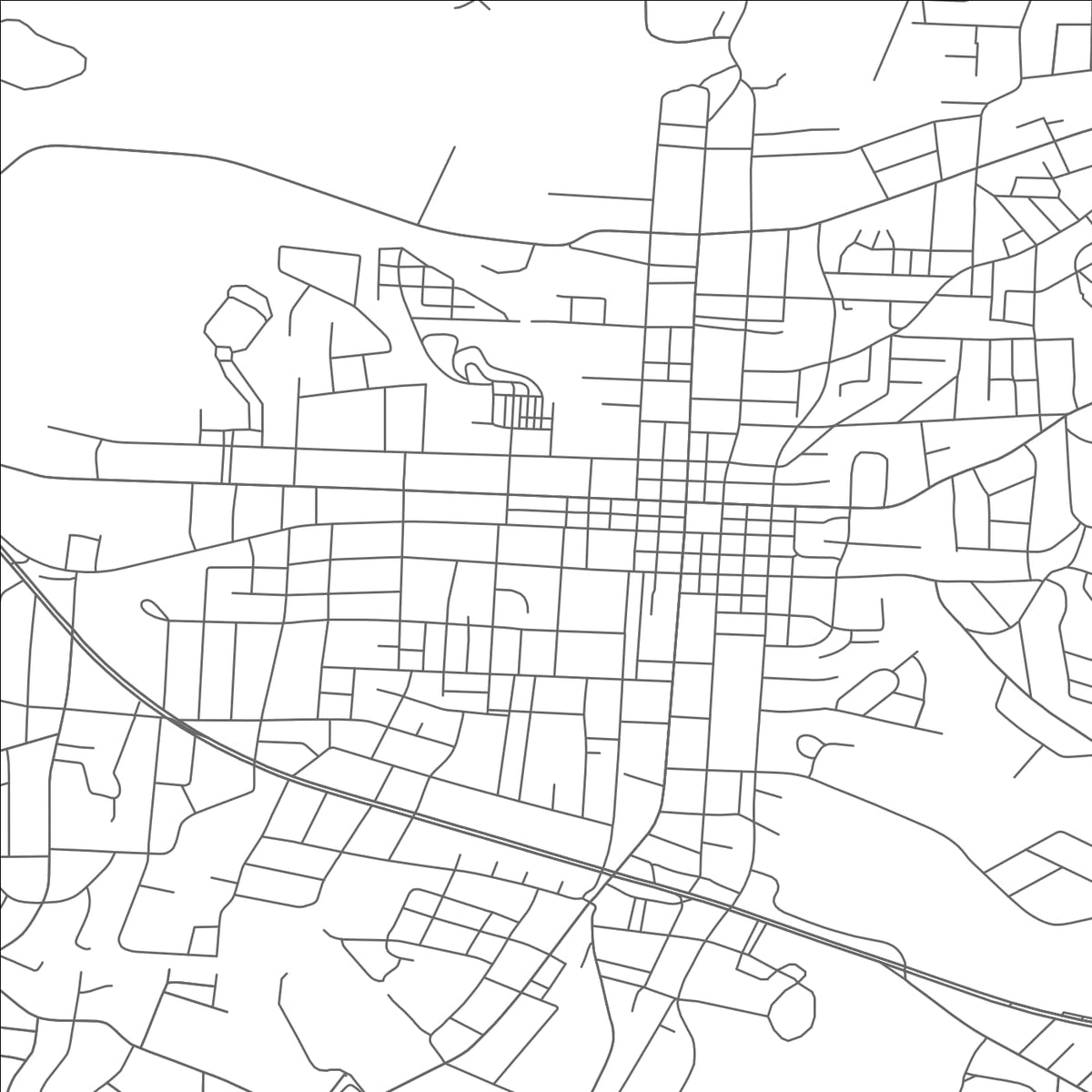 ROAD MAP OF SHELBY, NORTH CAROLINA BY MAPBAKES