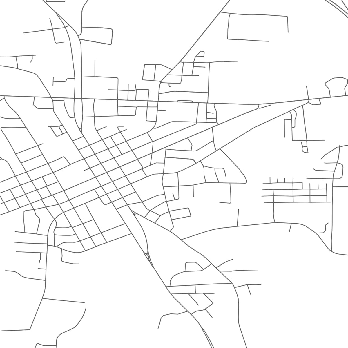 ROAD MAP OF SILER CITY, NORTH CAROLINA BY MAPBAKES