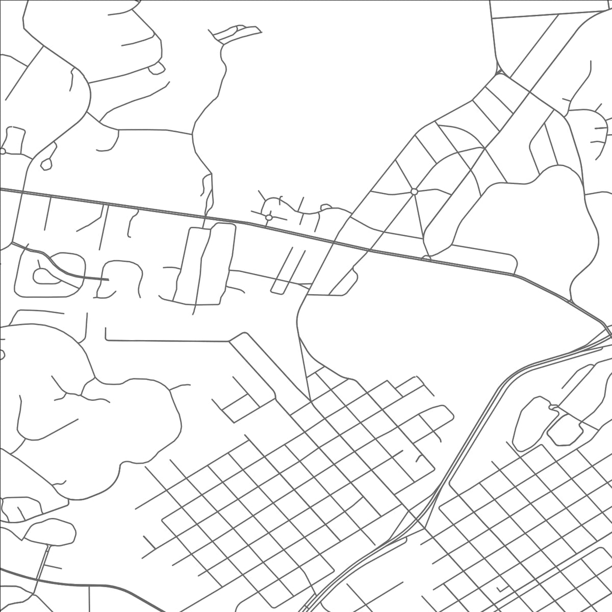 ROAD MAP OF SOUTHERN PINES, NORTH CAROLINA BY MAPBAKES