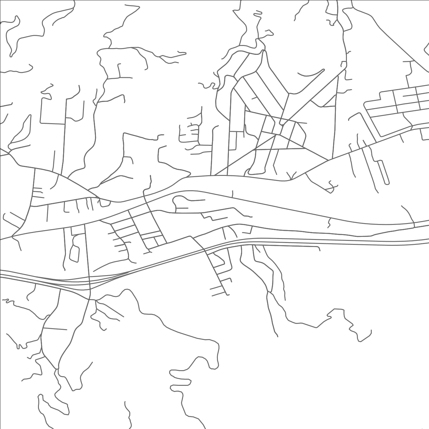 ROAD MAP OF SWANNANOA, NORTH CAROLINA BY MAPBAKES