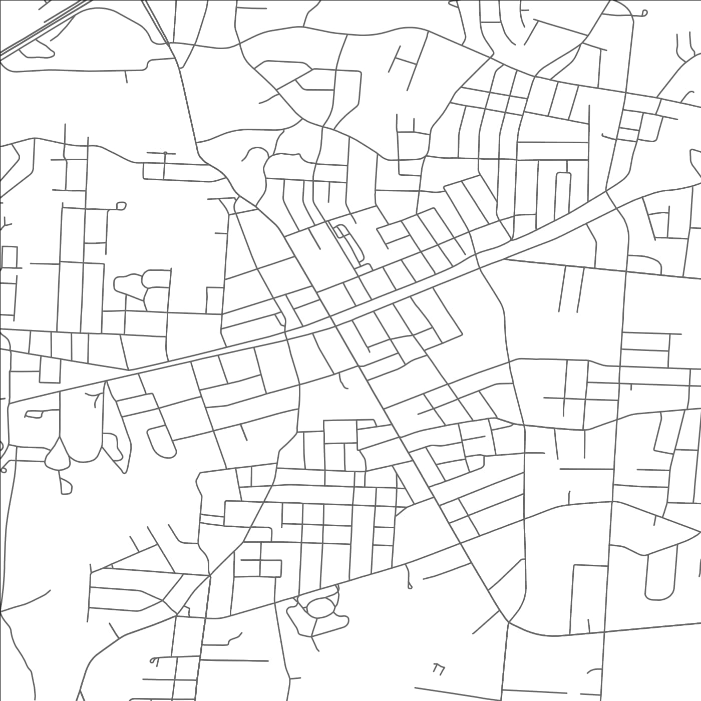 ROAD MAP OF THOMASVILLE, NORTH CAROLINA BY MAPBAKES