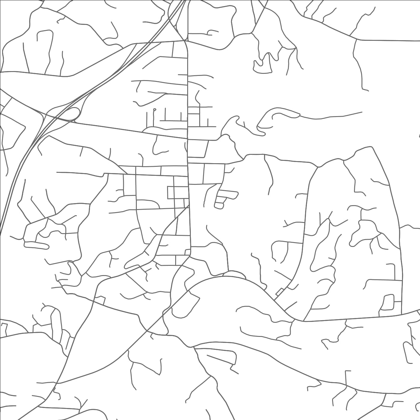 ROAD MAP OF WEAVERVILLE, NORTH CAROLINA BY MAPBAKES