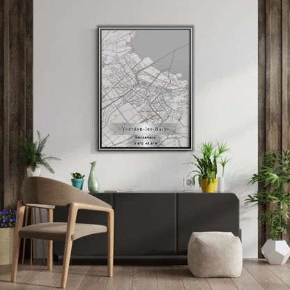 ROAD MAP OF YVERDON-LES-BAINS, SWITZERLAND BY MAPBAKES